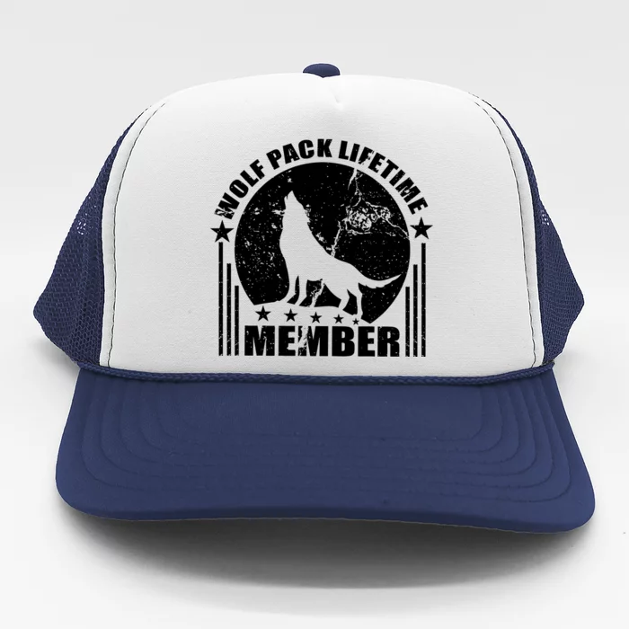 Vintage Wolf Pack Lifetime Member Trucker Hat