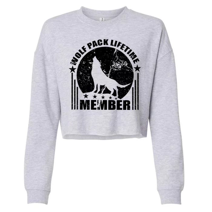 Vintage Wolf Pack Lifetime Member Cropped Pullover Crew