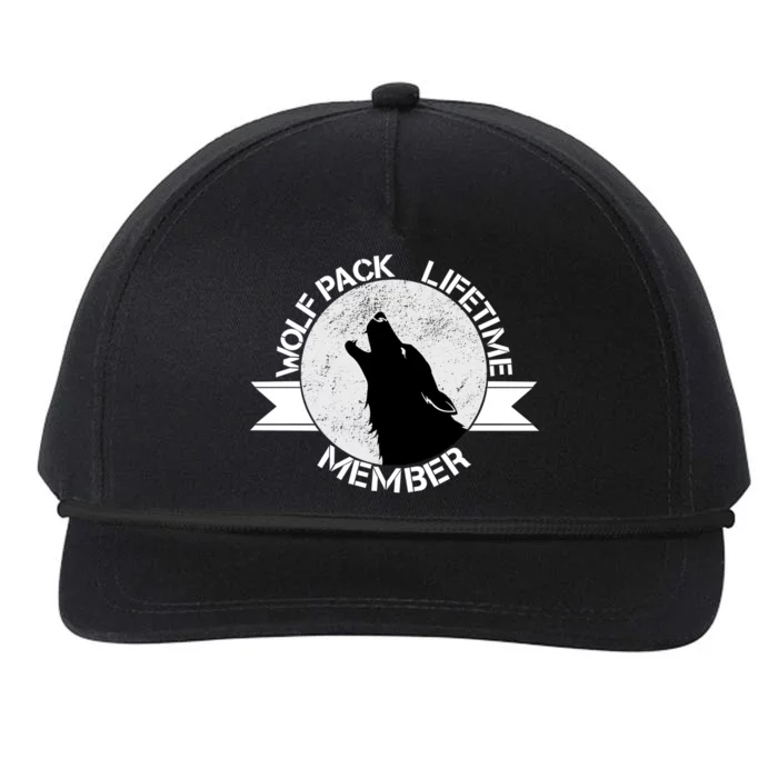 Vintage Wolf Pack Lifetime Member Emblem Snapback Five-Panel Rope Hat