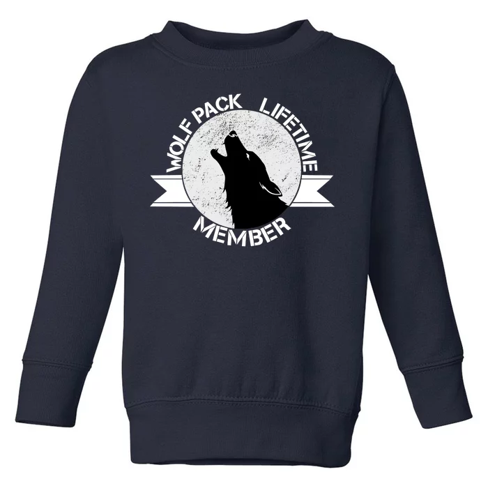 Vintage Wolf Pack Lifetime Member Emblem Toddler Sweatshirt