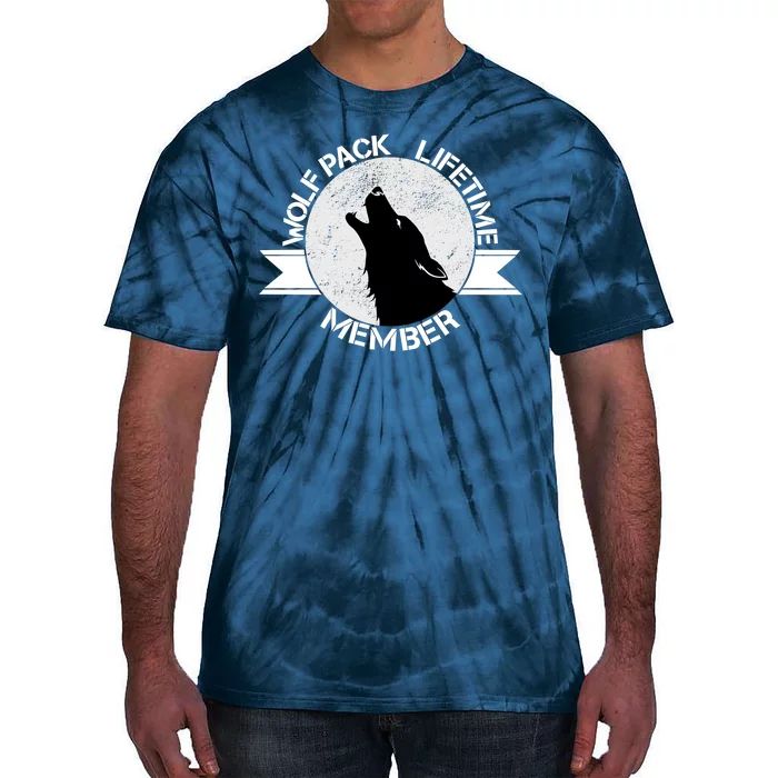 Vintage Wolf Pack Lifetime Member Emblem Tie-Dye T-Shirt