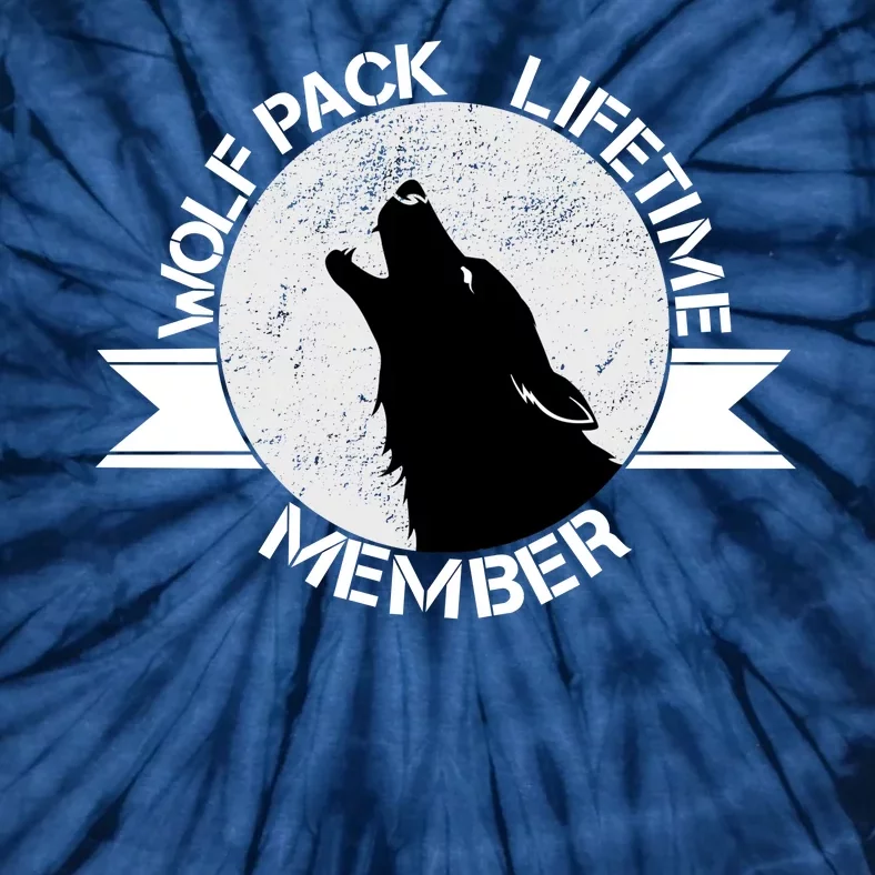 Vintage Wolf Pack Lifetime Member Emblem Tie-Dye T-Shirt