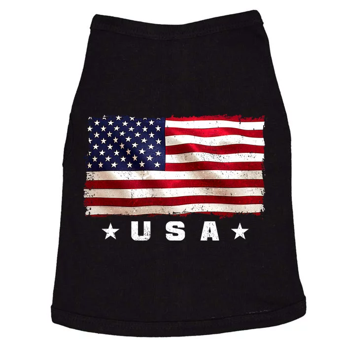 Vintage Worn USA Flag Doggie Tank