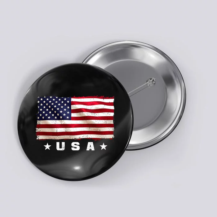 Vintage Worn USA Flag Button