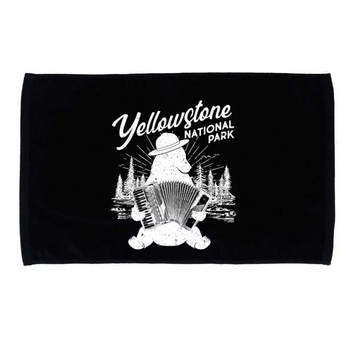 Vintage Yellowstone National Park Ranger Bear Microfiber Hand Towel