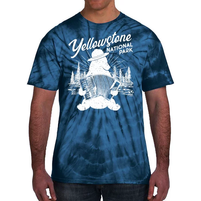 Vintage Yellowstone National Park Ranger Bear Tie-Dye T-Shirt