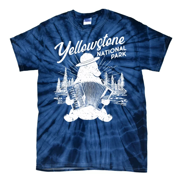 Vintage Yellowstone National Park Ranger Bear Tie-Dye T-Shirt