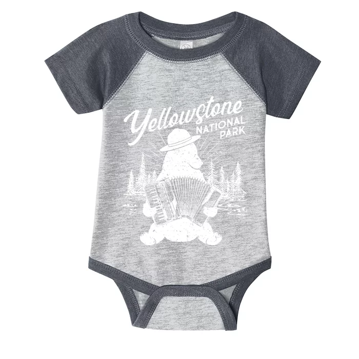 Vintage Yellowstone National Park Ranger Bear Infant Baby Jersey Bodysuit