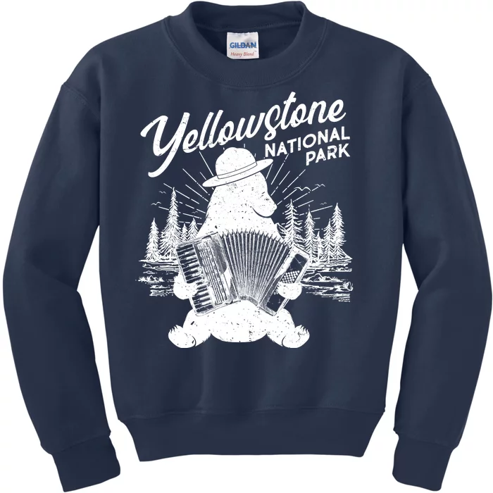 Vintage Yellowstone National Park Ranger Bear Kids Sweatshirt