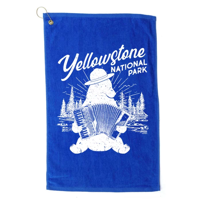 Vintage Yellowstone National Park Ranger Bear Platinum Collection Golf Towel