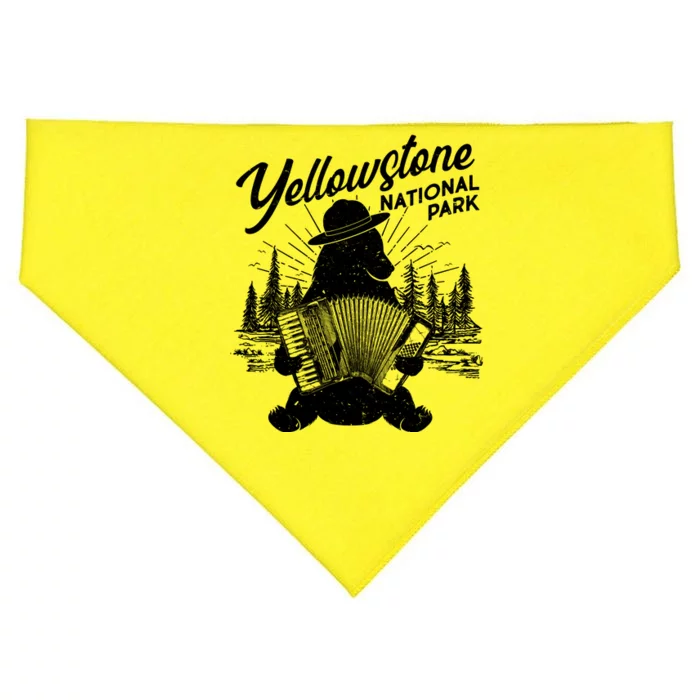 Vintage Yellowstone National Park Ranger Bear USA-Made Doggie Bandana