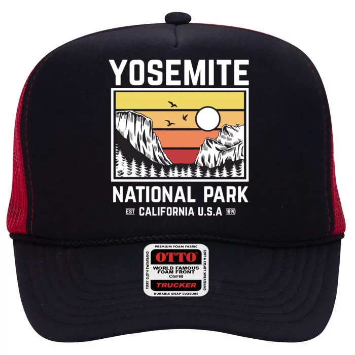 Vintage Yosemite National Park High Crown Mesh Trucker Hat