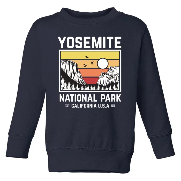 Vintage Yosemite National Park Toddler Sweatshirt