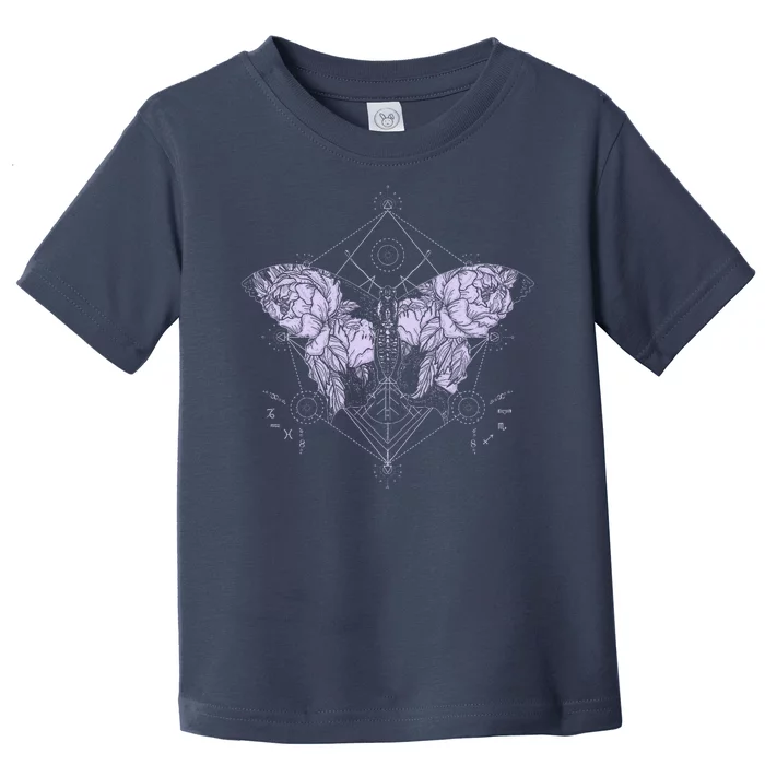 Vintage Zodiac Floral Moth Butterfly Toddler T-Shirt