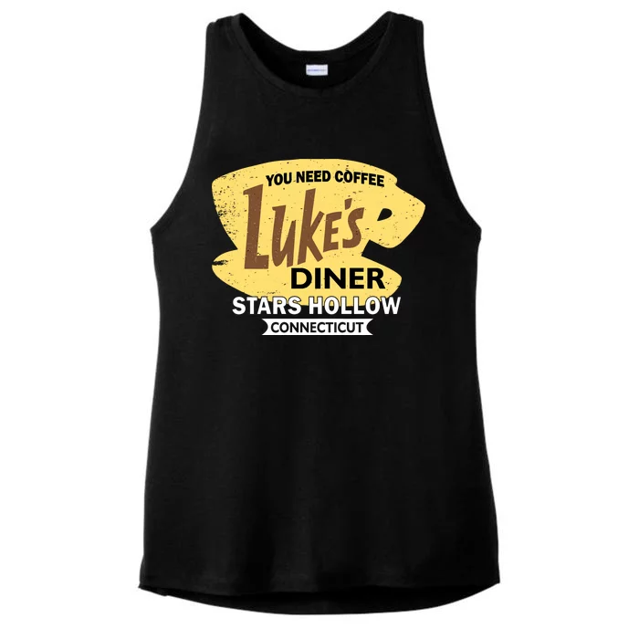 Vintge Luke's Diner Stars Hollow Connecticut Ladies Tri-Blend Wicking Tank