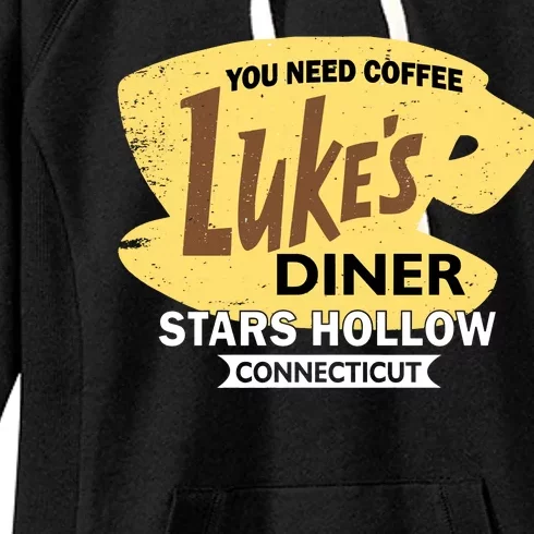 Vintge Luke's Diner Stars Hollow Connecticut Women's Fleece Hoodie