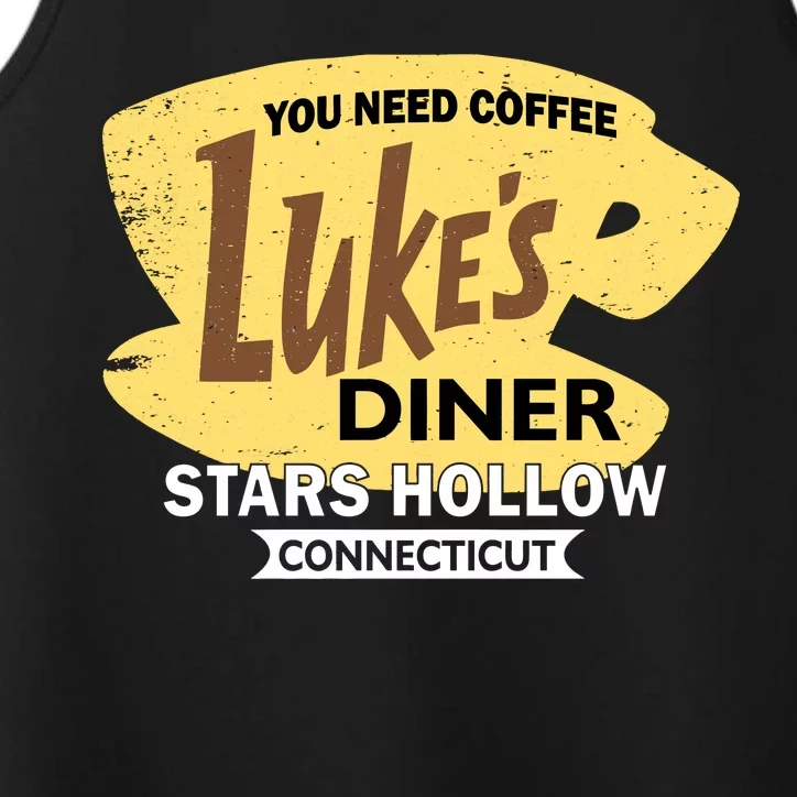 Vintge Luke's Diner Stars Hollow Connecticut Performance Tank