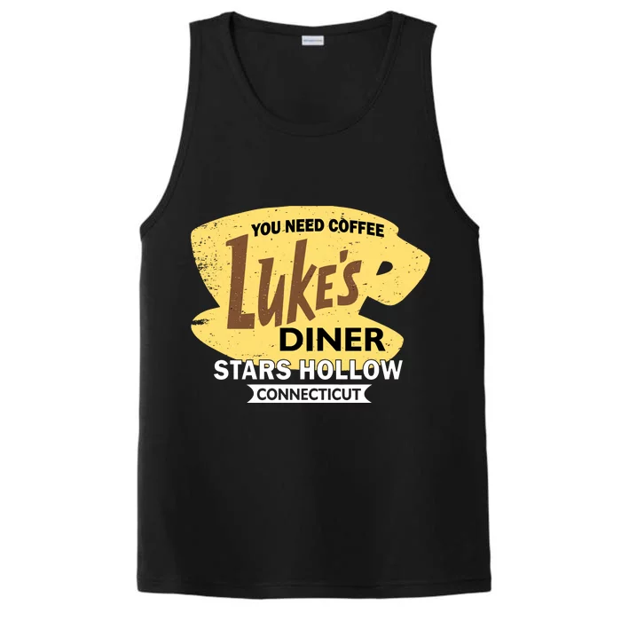 Vintge Luke's Diner Stars Hollow Connecticut Performance Tank