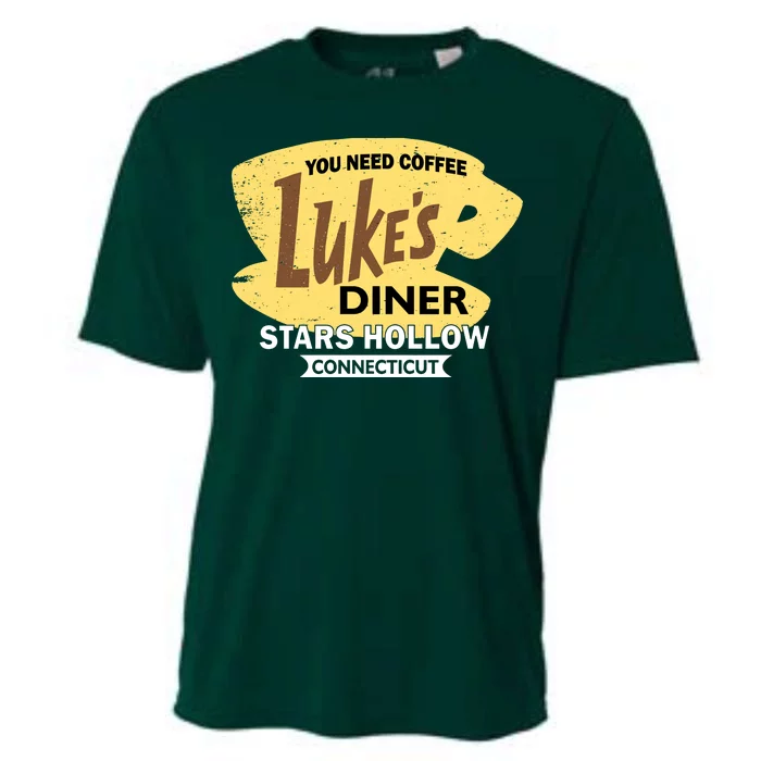 Vintge Luke's Diner Stars Hollow Connecticut Cooling Performance Crew T-Shirt