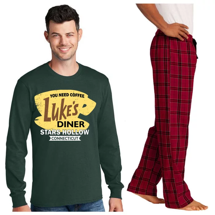 Vintge Luke's Diner Stars Hollow Connecticut Long Sleeve Pajama Set