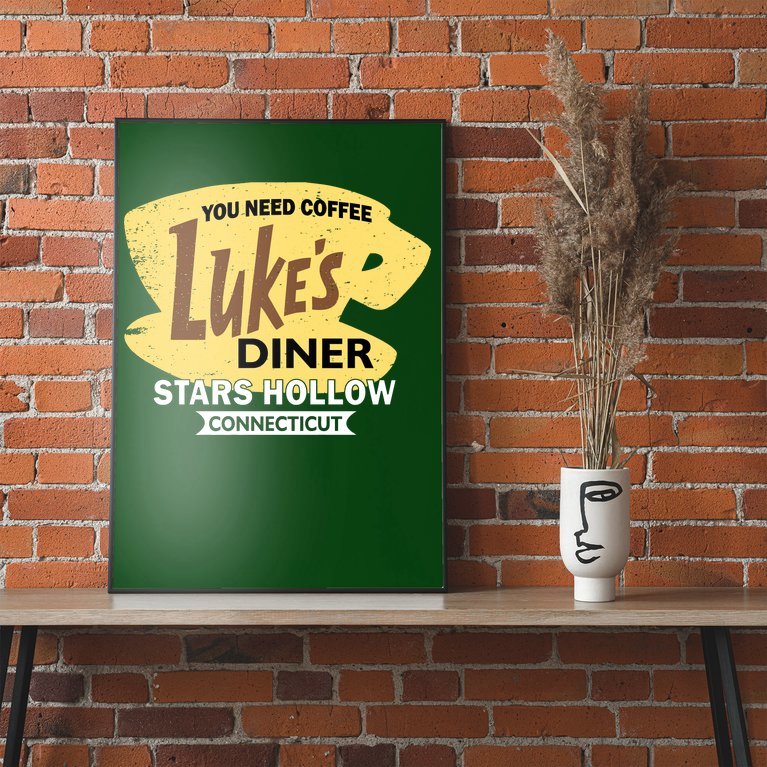 Vintge Luke's Diner Stars Hollow Connecticut Poster