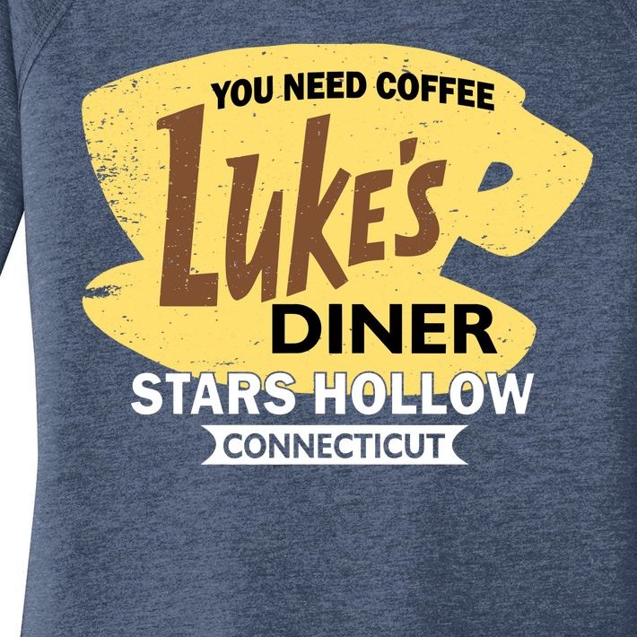 Vintge Luke's Diner Stars Hollow Connecticut Women’s Perfect Tri Tunic Long Sleeve Shirt