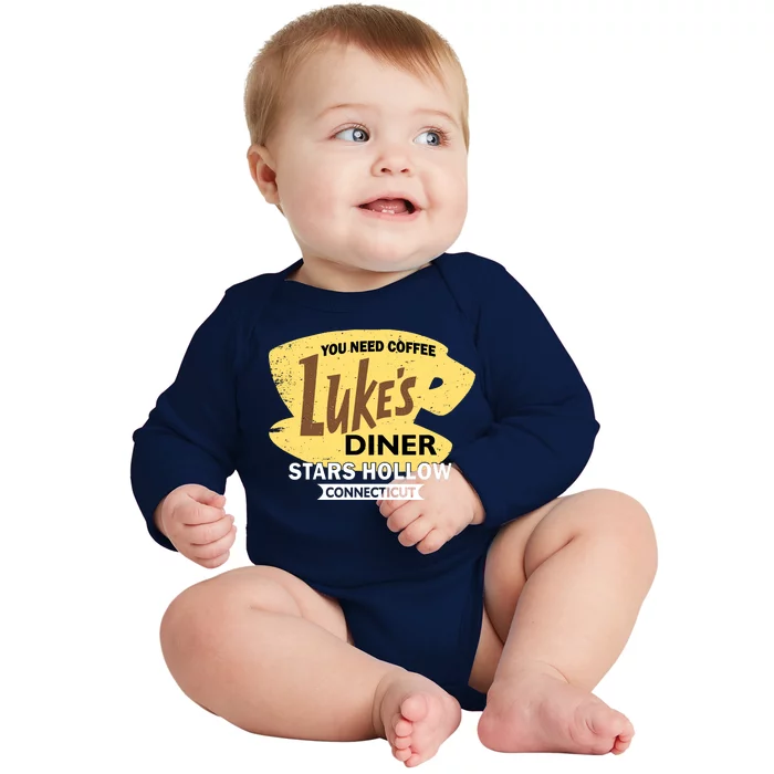 Vintge Luke's Diner Stars Hollow Connecticut Baby Long Sleeve Bodysuit