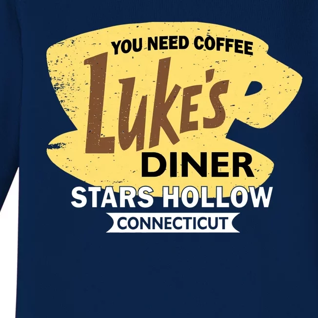 Vintge Luke's Diner Stars Hollow Connecticut Baby Long Sleeve Bodysuit