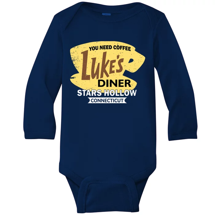 Vintge Luke's Diner Stars Hollow Connecticut Baby Long Sleeve Bodysuit