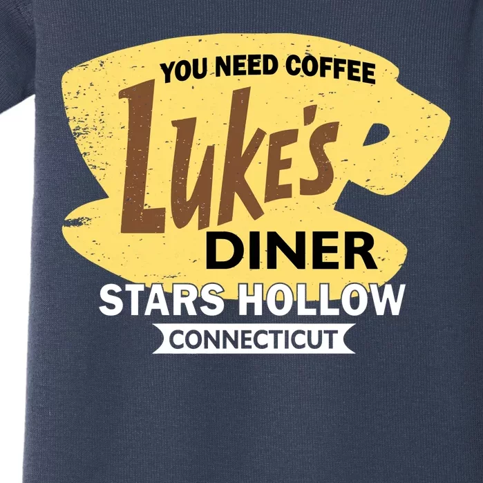 Vintge Luke's Diner Stars Hollow Connecticut Baby Bodysuit