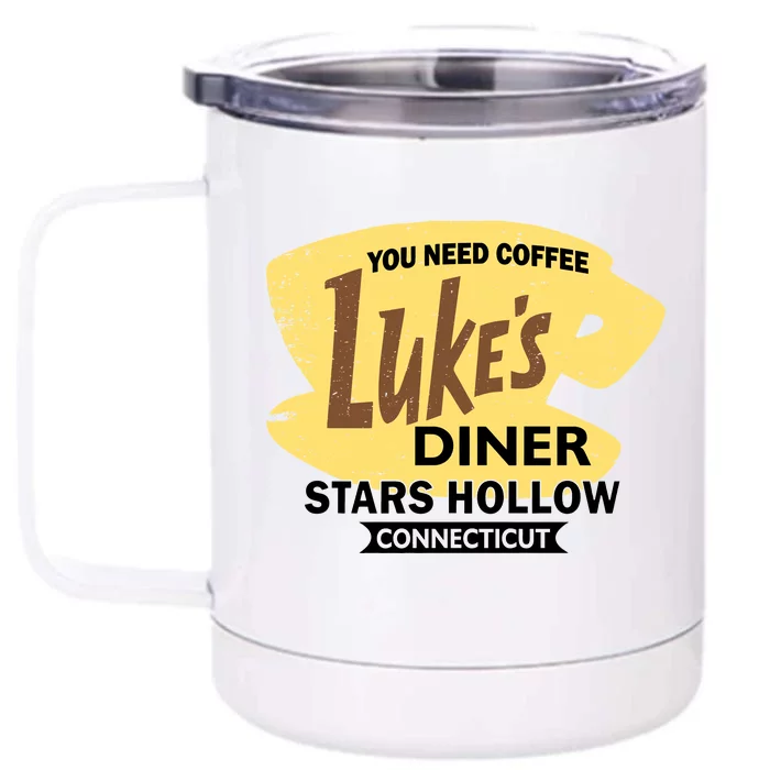 Vintge Luke's Diner Stars Hollow Connecticut Front & Back 12oz Stainless Steel Tumbler Cup