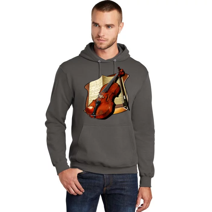 Violin and Sheet Music Tall Hoodie