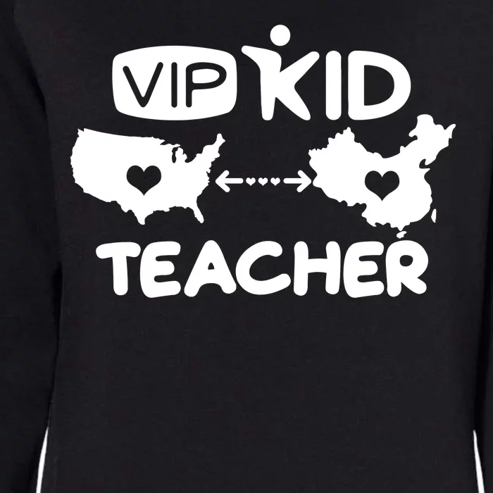 VIP Kid Teacher International Online Learning Womens California Wash Sweatshirt