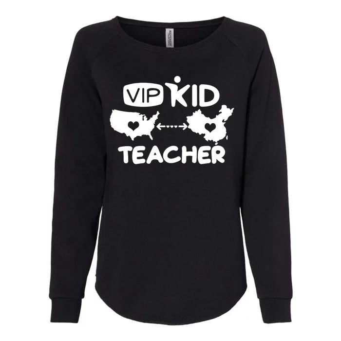 VIP Kid Teacher International Online Learning Womens California Wash Sweatshirt