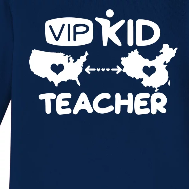 VIP Kid Teacher International Online Learning Baby Long Sleeve Bodysuit