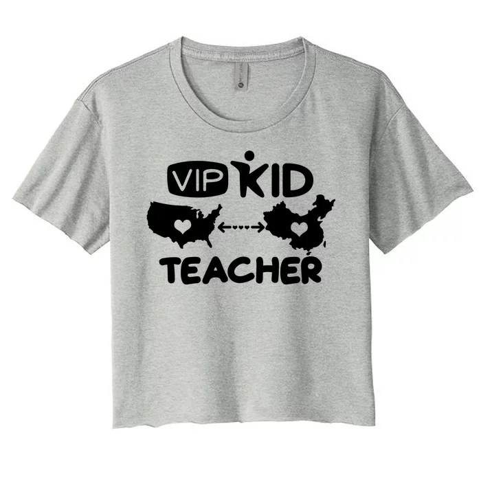 VIP Kid Teacher International Online Learning Women's Crop Top Tee