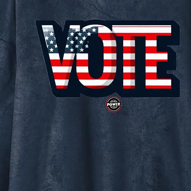 Voting Is Patriotic Hooded Wearable Blanket