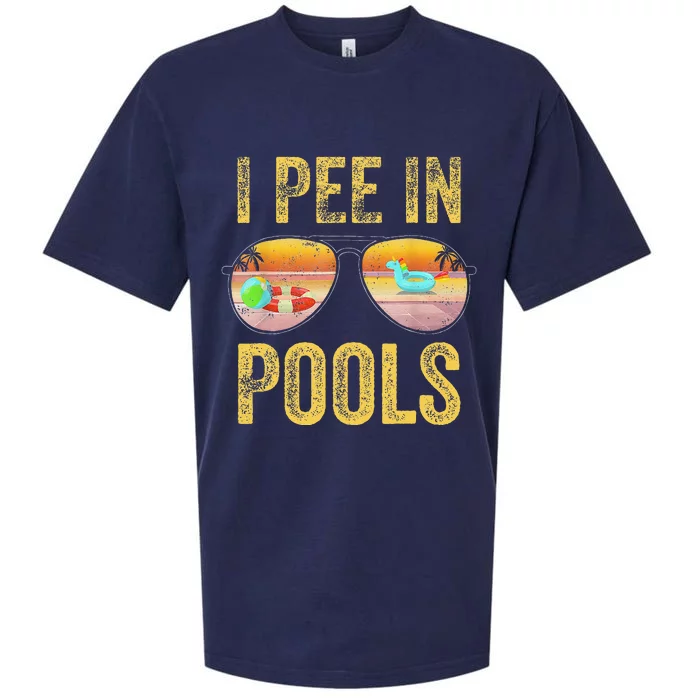 Vintage I Pee In Pools Funny Sueded Cloud Jersey T-Shirt