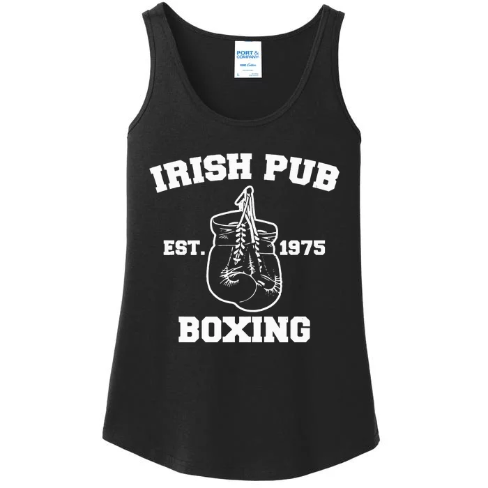 Vintage Irish Pub Est 1975 Boxing Day Ladies Essential Tank