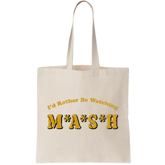 Vintage Id Rather Be Watching Tote Bag