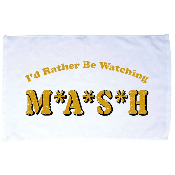 Vintage Id Rather Be Watching Microfiber Hand Towel