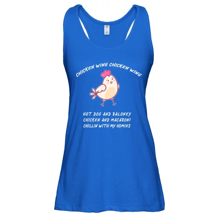 Viral Chicken Wing Chicken Wing Hot Dog & Bologna Song Ladies Essential Flowy Tank