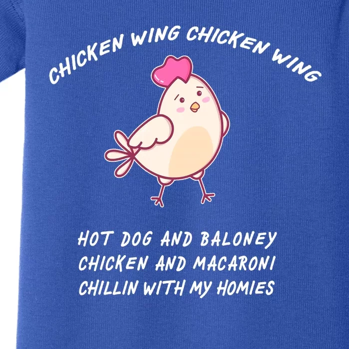 Viral Chicken Wing Chicken Wing Hot Dog & Bologna Song Baby Bodysuit