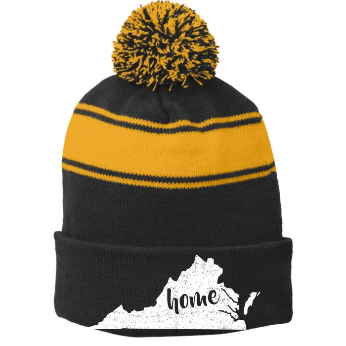 Virginia Home State Stripe Pom Pom Beanie