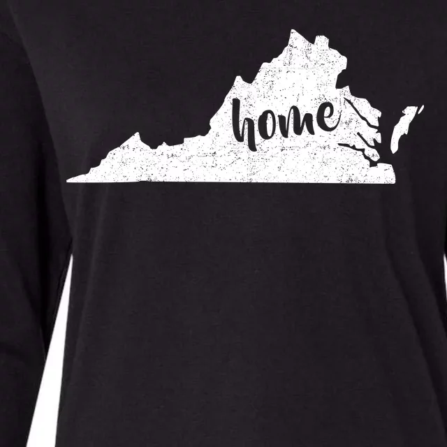 Virginia Home State Womens Cotton Relaxed Long Sleeve T-Shirt