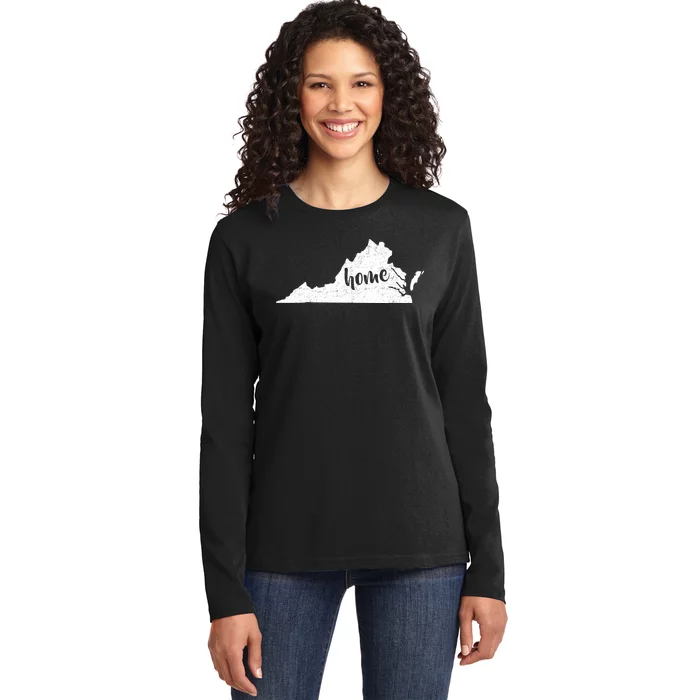 Virginia Home State Ladies Long Sleeve Shirt