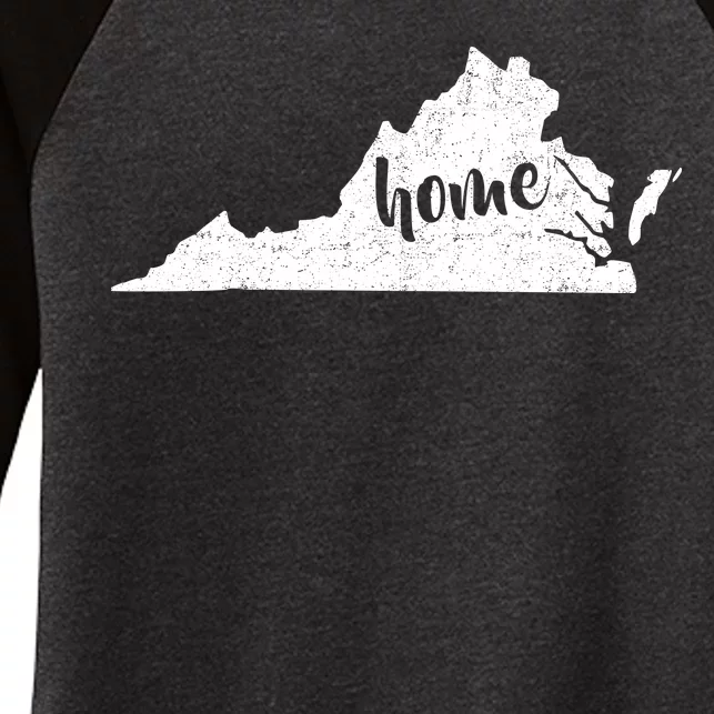 Virginia Home State Women's Tri-Blend 3/4-Sleeve Raglan Shirt