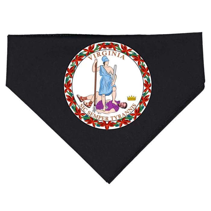 Virginia Sic Semper Tyrannis With Governor Northam USA-Made Doggie Bandana