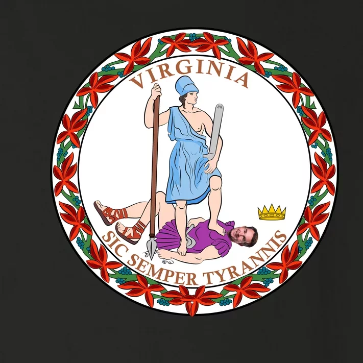 Virginia Sic Semper Tyrannis With Governor Northam Toddler Long Sleeve Shirt