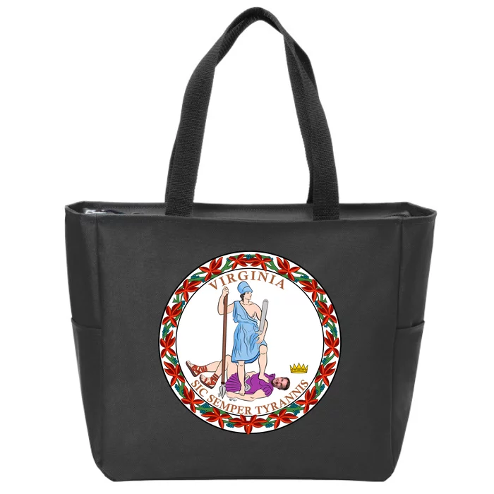 Virginia Sic Semper Tyrannis With Governor Northam Zip Tote Bag